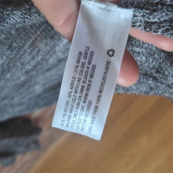 Mossimo Medium Gray Cozy Knit‎ Hooded Duster Sweater - Picture 5 of 10